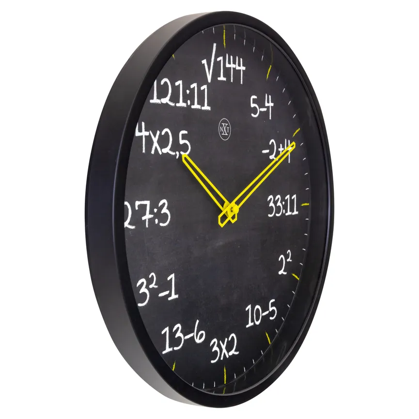 Quarzwanduhr "Maths" detail