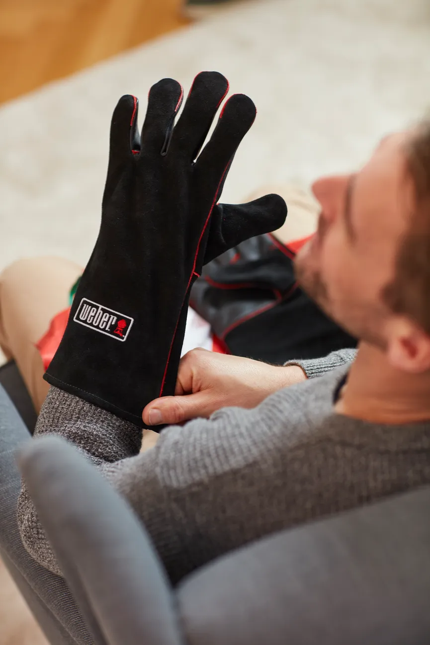 Leder Grillhandschuh milieu