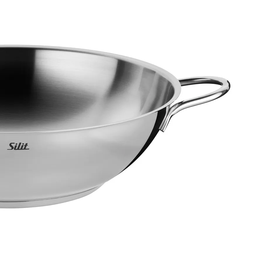 Wok 32 cm Edelstahl Rostfrei detail