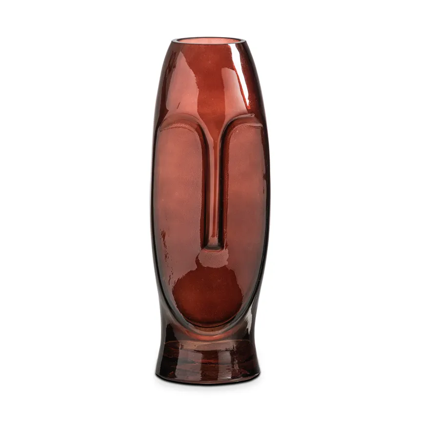 Vase "Gesicht" braun hauptaufnahme