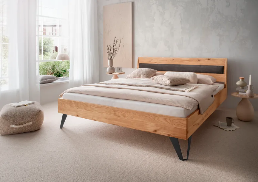 Massivholzbett 160x200 cm milieu