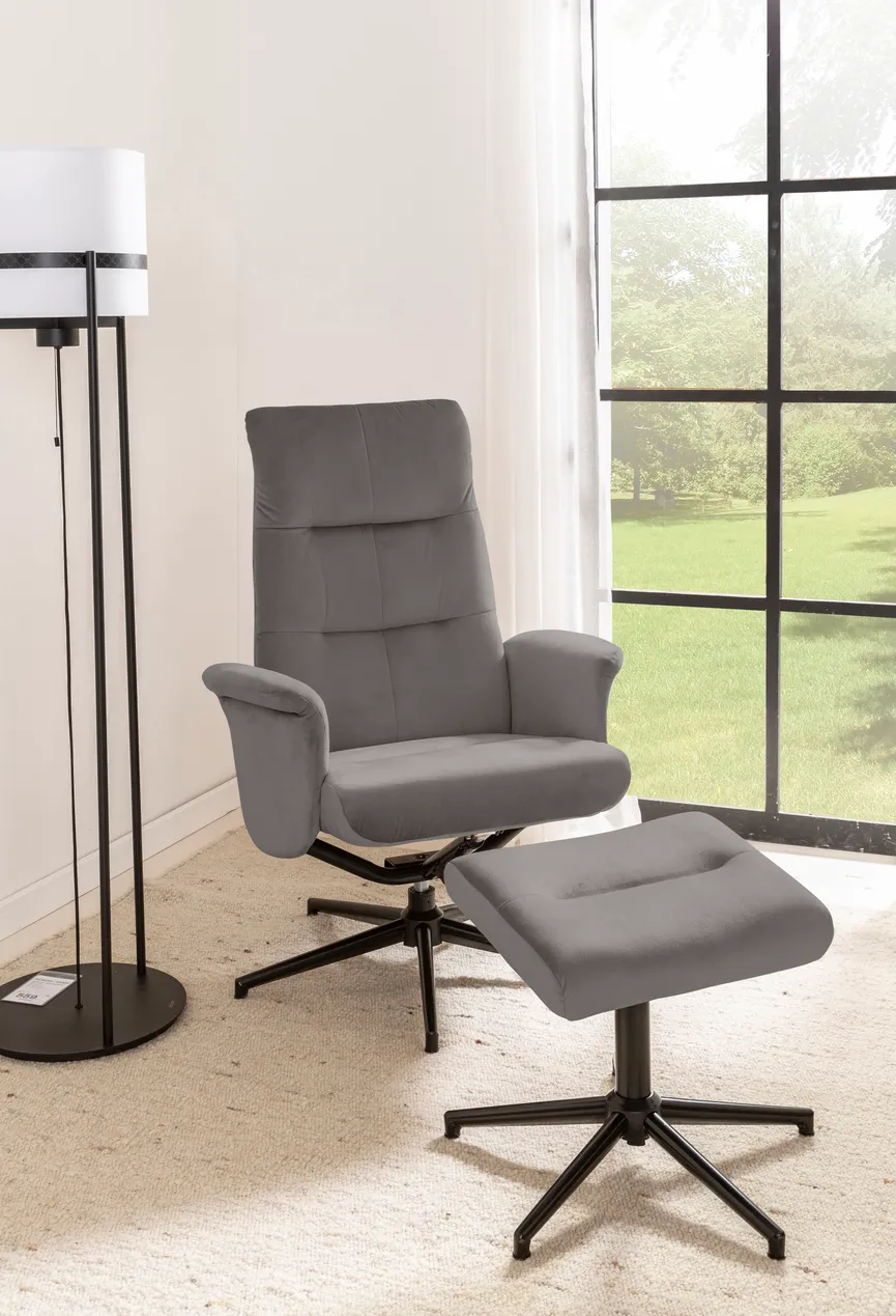 Relaxsessel + Hocker milieu