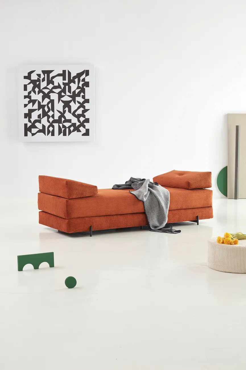 Klappsofa Indu schwarz detail