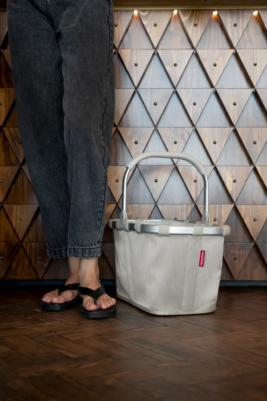 Carrybag "herringbone" sand milieu