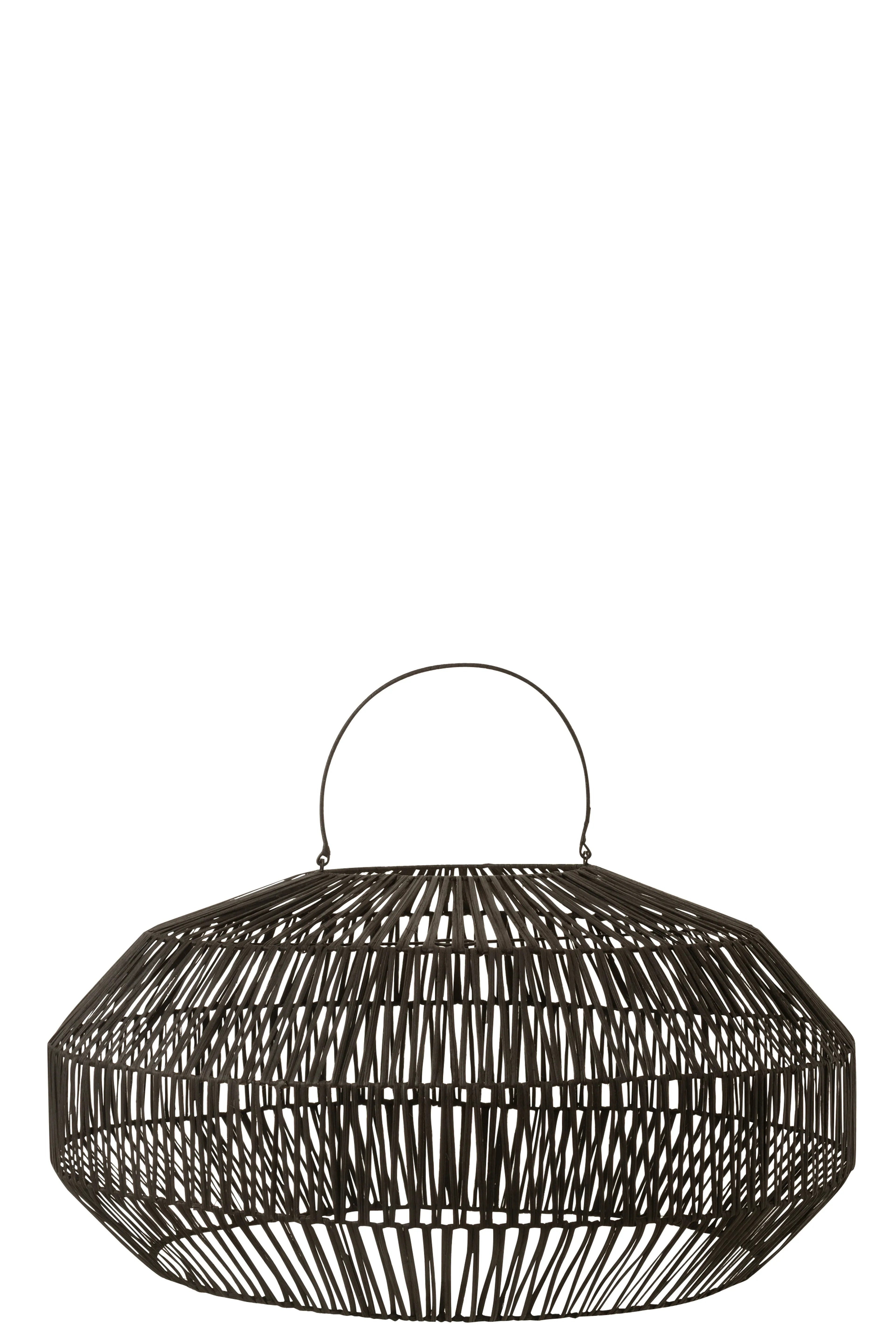 Lampenschirm Rattan schwarz M