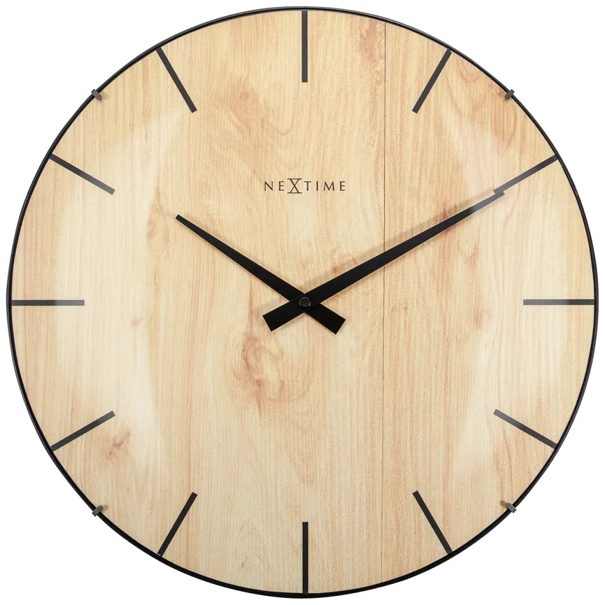 Quarzwanduhr "Edge Wood Dome" hauptaufnahme