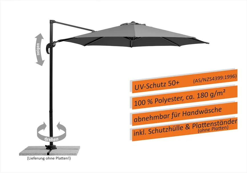 Junior Ampelschirm rund detail