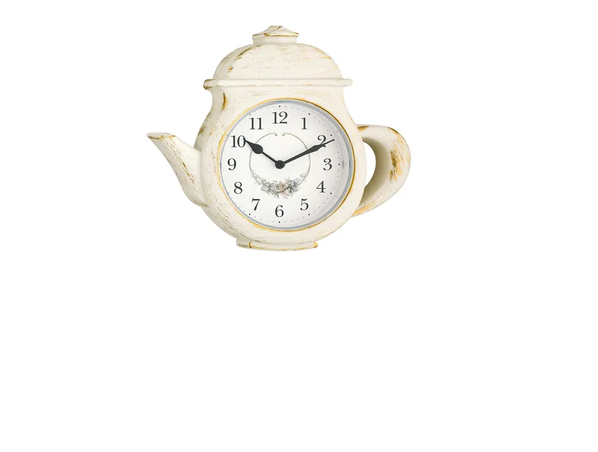 Quarz-Wanduhr Teekannen-Form hauptaufnahme