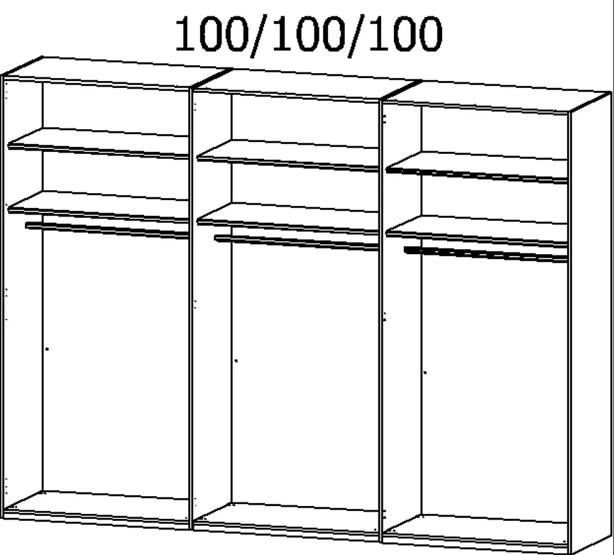 Drehtürenschrank 6-trg. detail