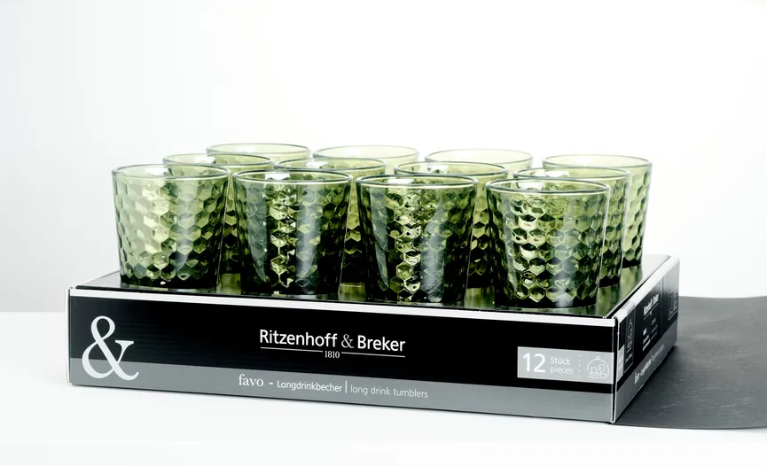 Becher "Favo" 400 ml oliv detail