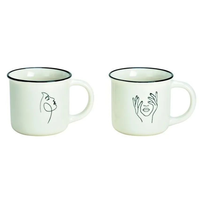 Becher "Gesicht" weiß 300 ml hauptaufnahme