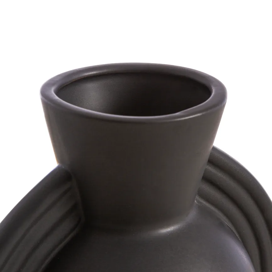 Vase "Line" schwarz S detail