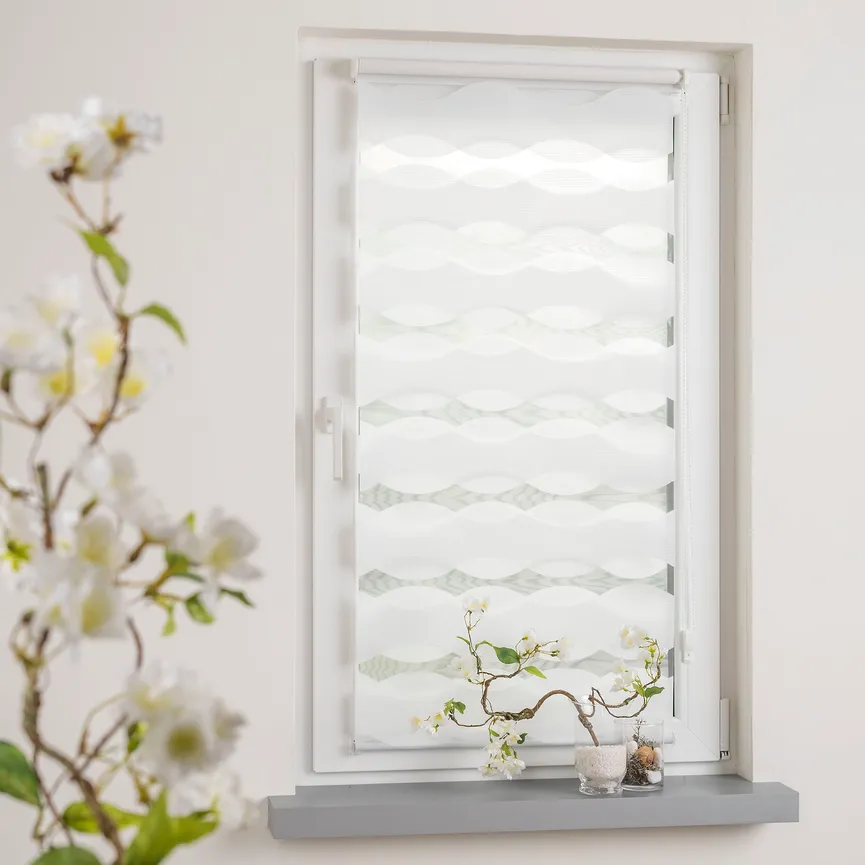 Duo-Rollo Wave weiß detail