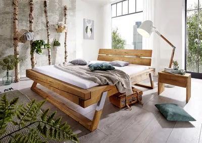Massivholzbett