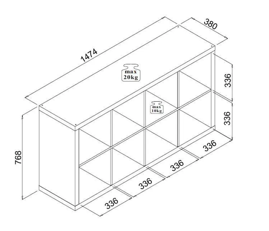 Raumteiler 2x4 detail