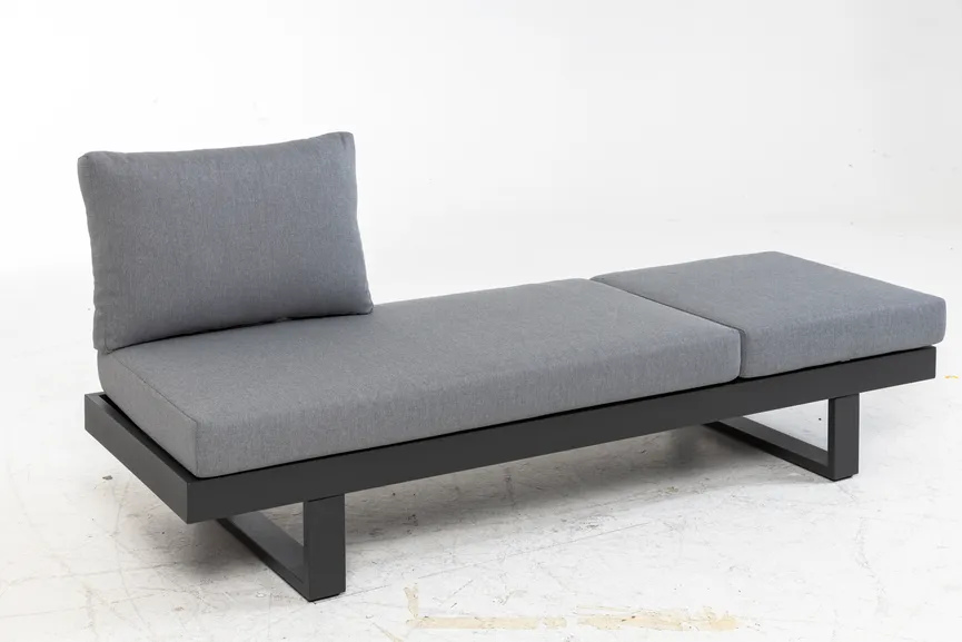 Sofaliege Anthrazit Aluminium funktion