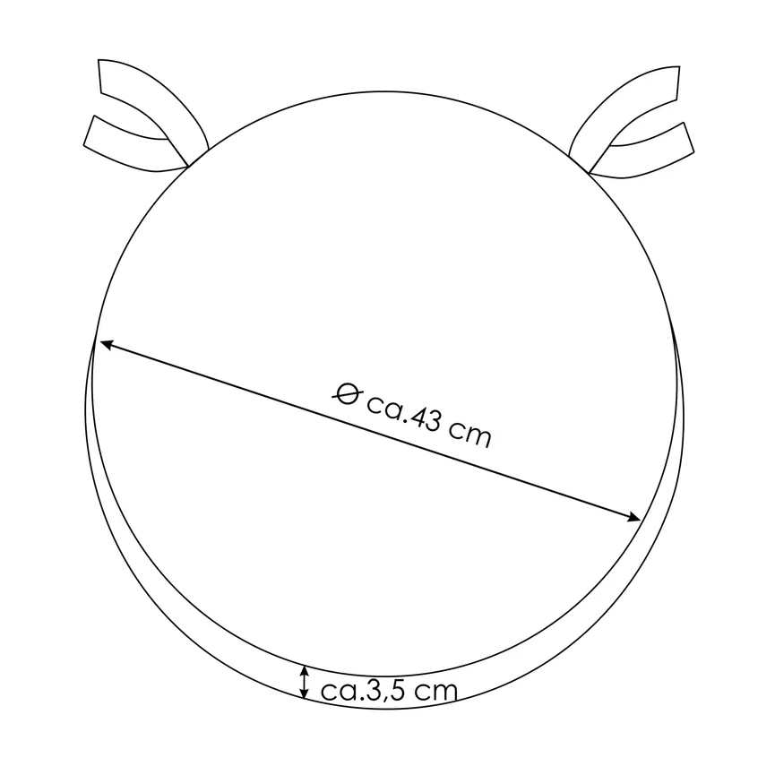 2er-Set Kissen rund und eckig detail