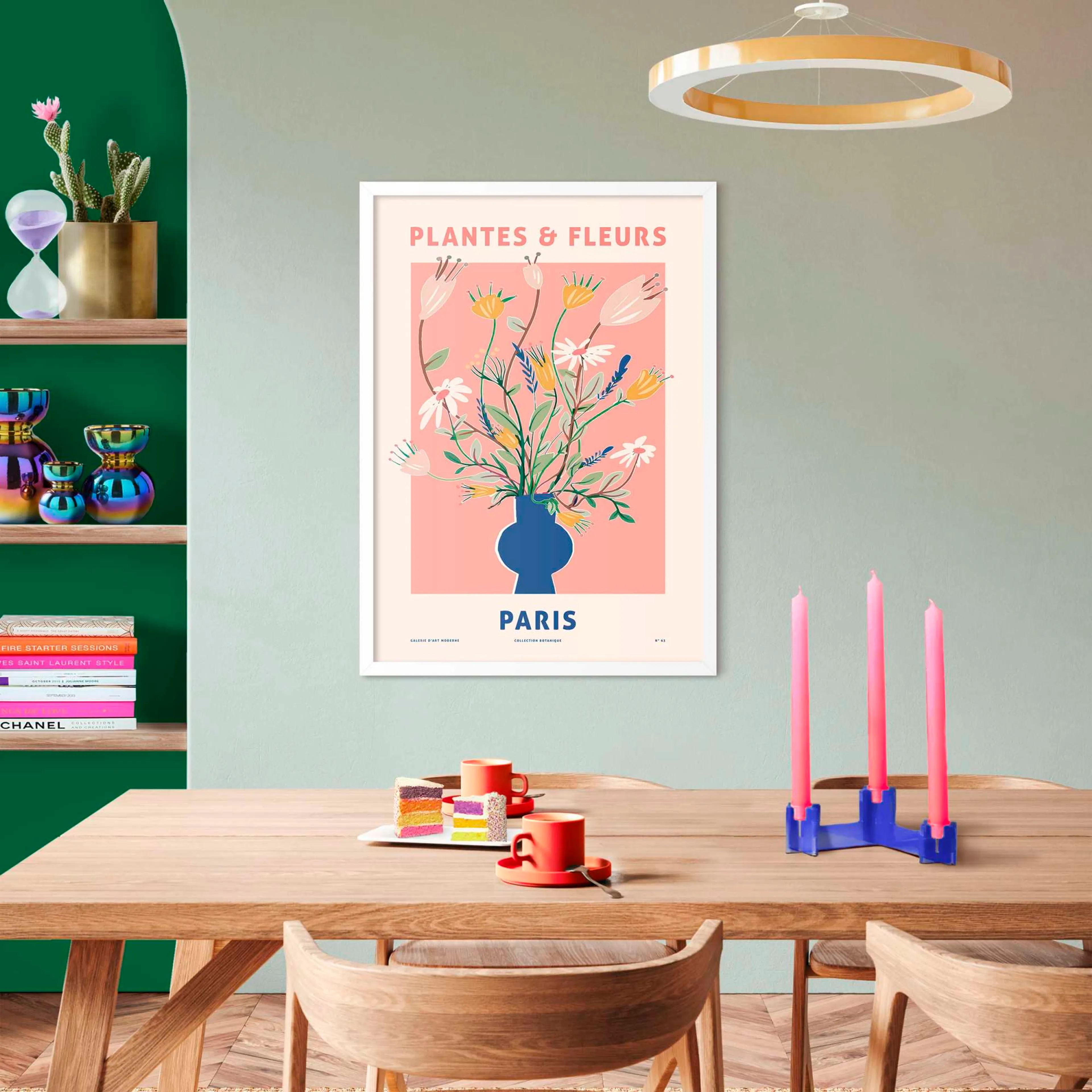 Wandbild 50 x 70 cm Blue Vase