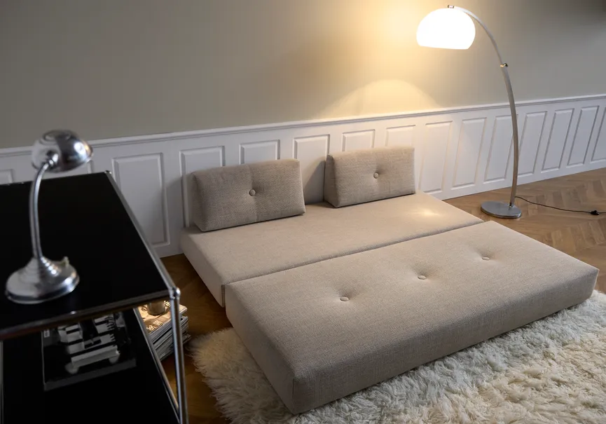 Klappsofa Indu schwarz detail