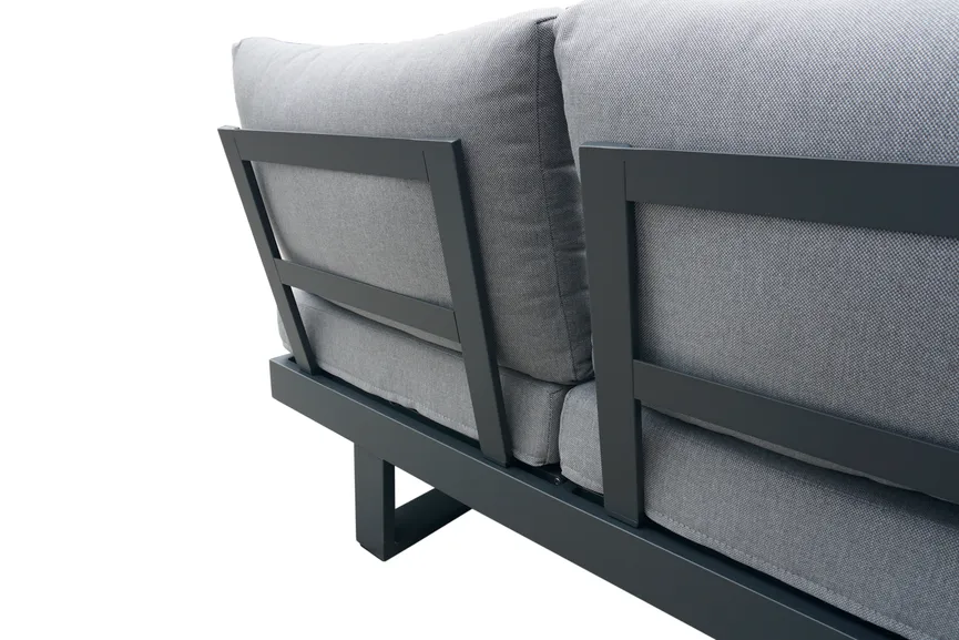 Sofaliege Anthrazit Aluminium detail