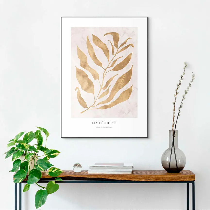 Bild gerahmt "Golden Branch" milieu