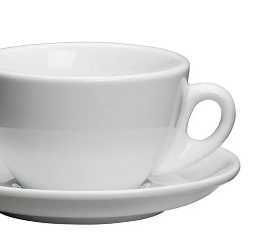 Cappuccinotasse "Roma" weiß detail