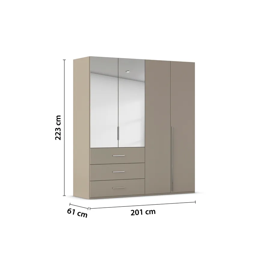 Kombi-Drehtürenschrank 4-trg. detail