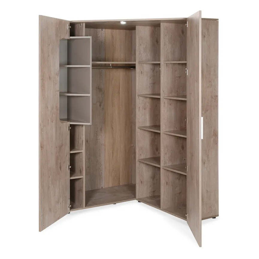 Eck-Kleiderschrank 2-trg. detail