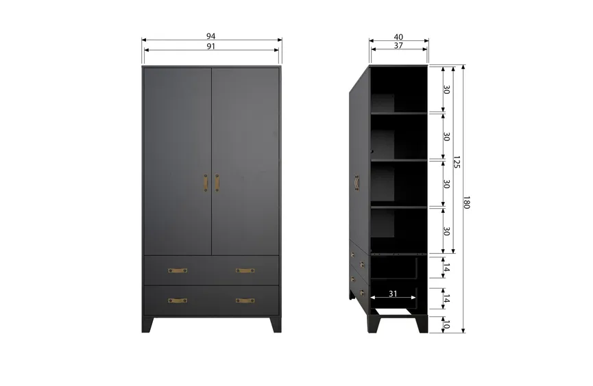 Garderobenschrank detail