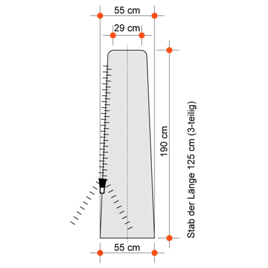 Schirmschutzhülle detail