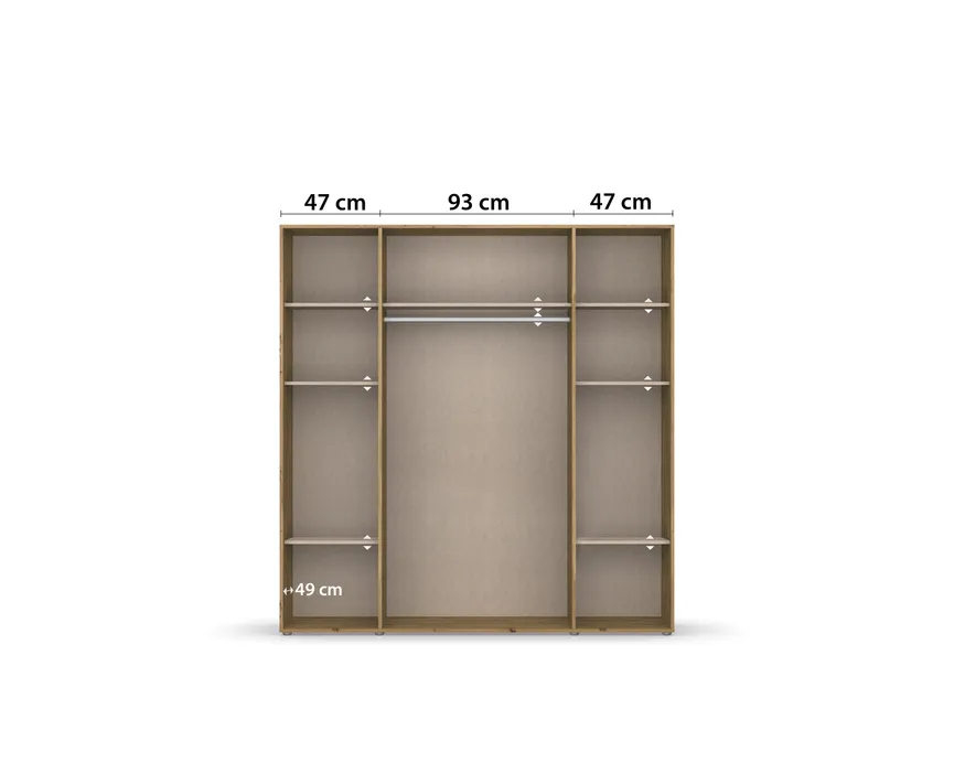 Drehtürenschrank 4-trg. detail