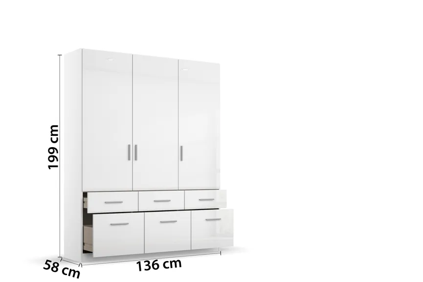 Dreht./Kombischrank 3-trg. detail