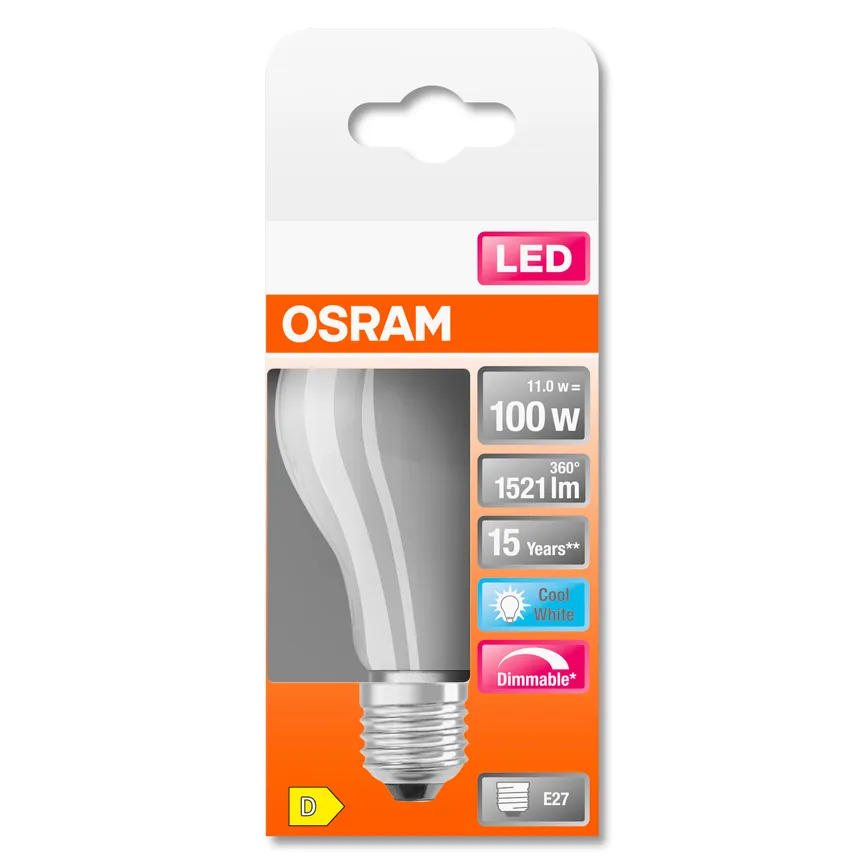 E27/11 Watt LED Birne dimmbar detail