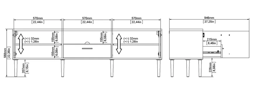 TV-Lowboard detail