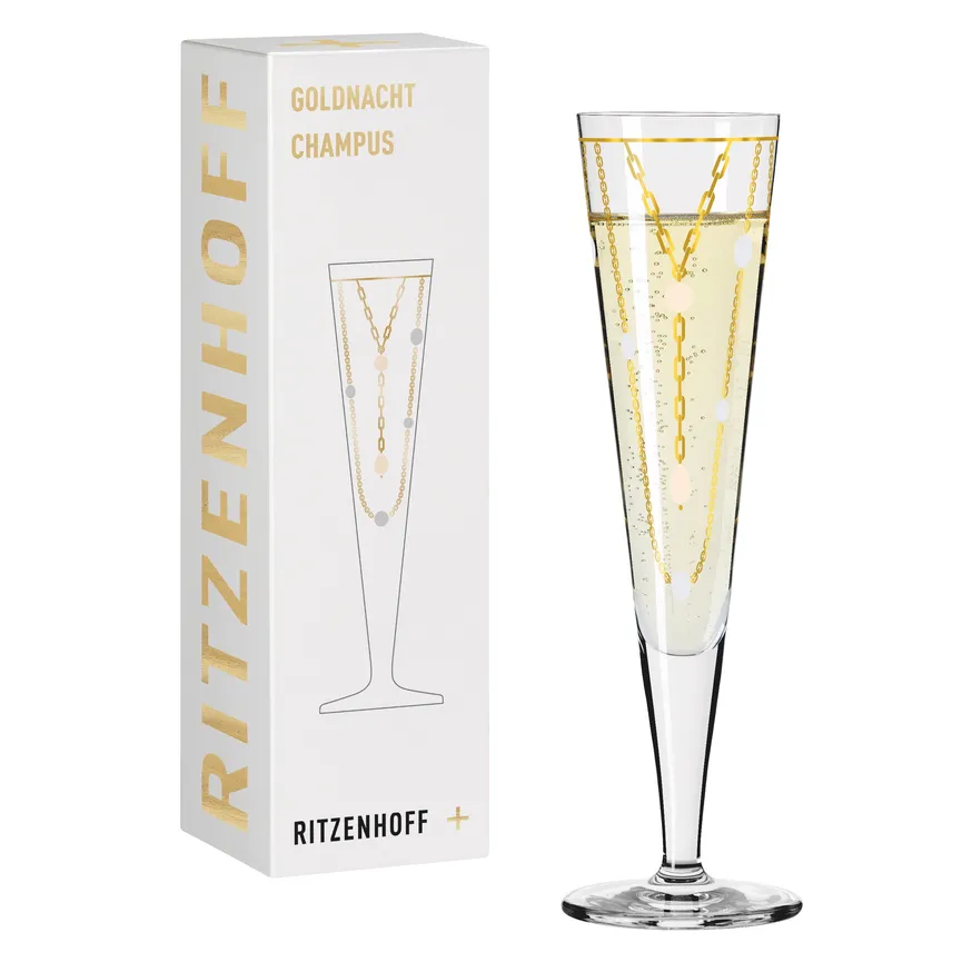 Champagnerglas "Goldnacht" detail