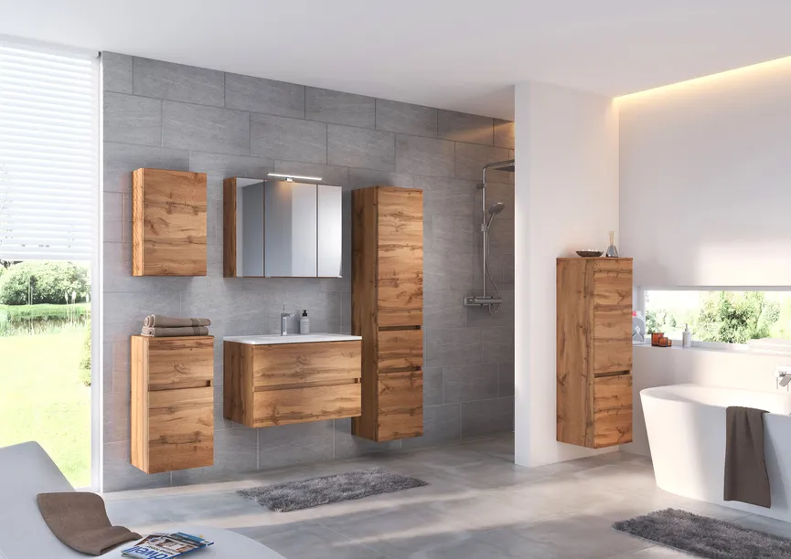 *3D-Spiegelschrank 80 cm milieu