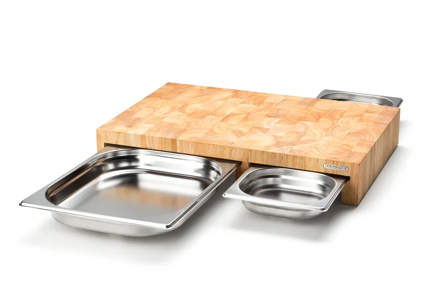 Schneidebrett m 3 Schubladen detail