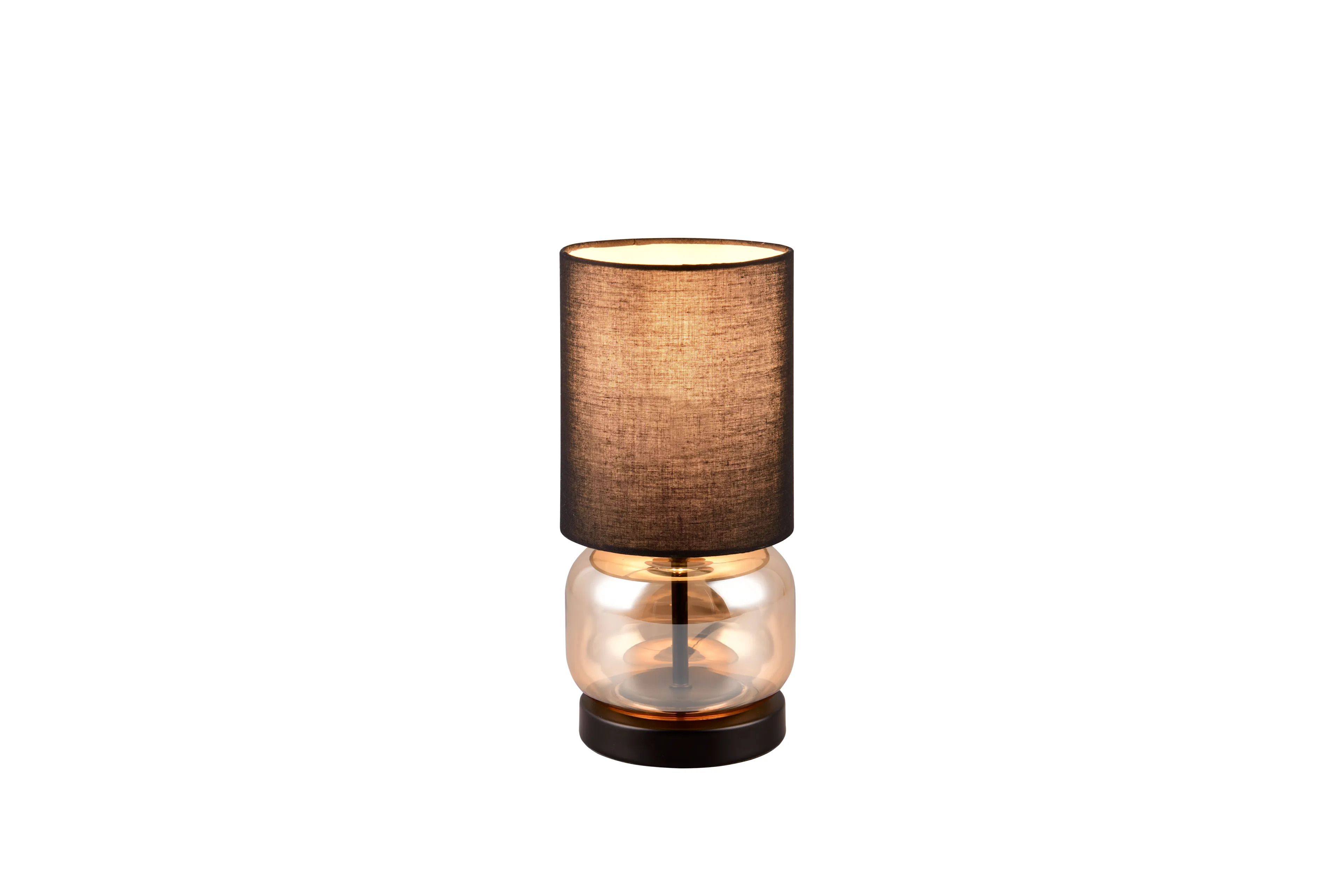 Tischleuchte Glas, amberfarbig