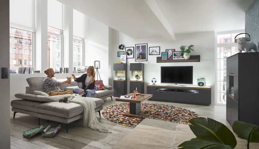 TV-Lowboard mit 4 Schubkästen milieu