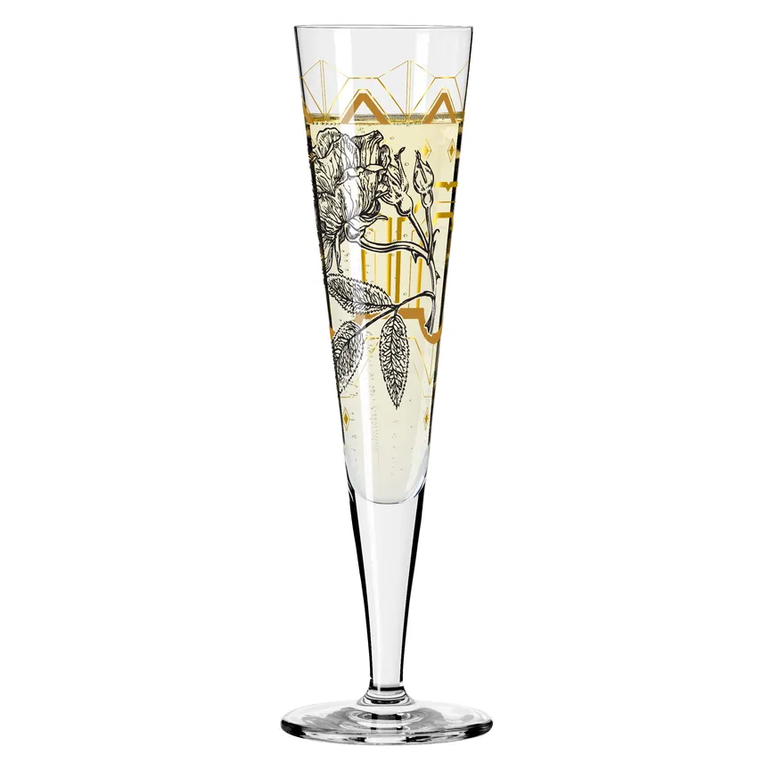 Champagnerglas "Goldnacht" detail