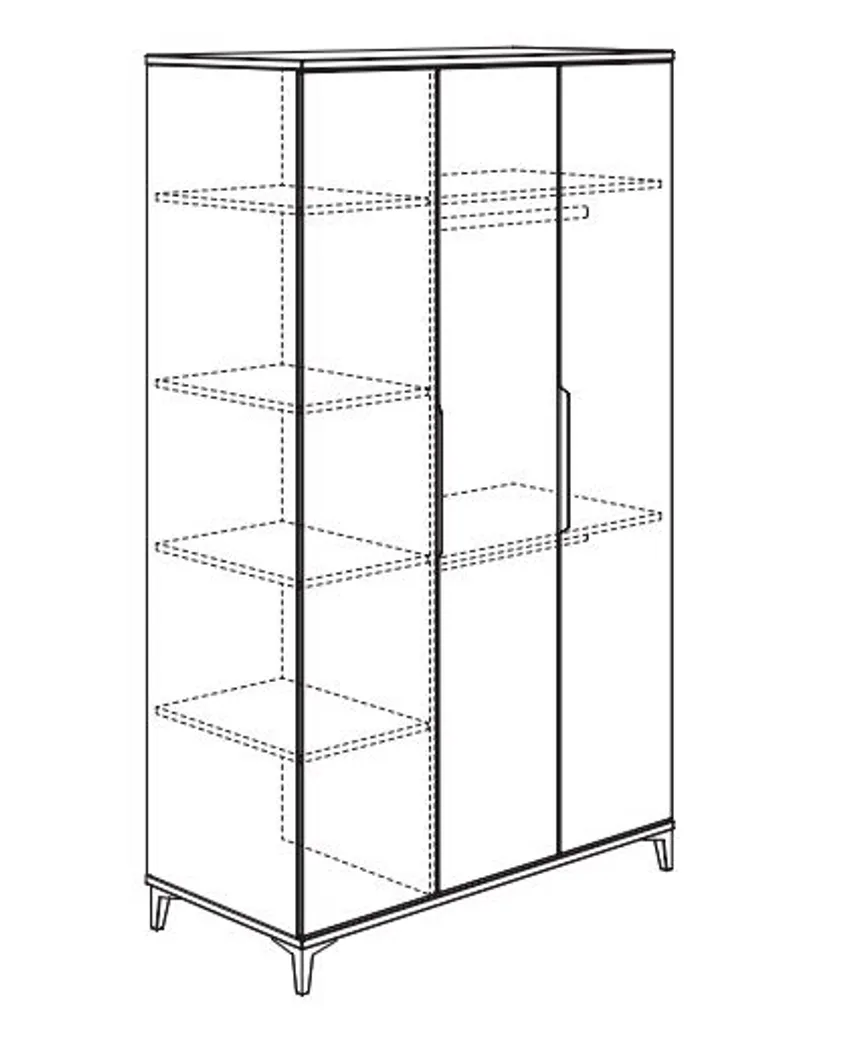 Kleiderschrank 3-trg. detail