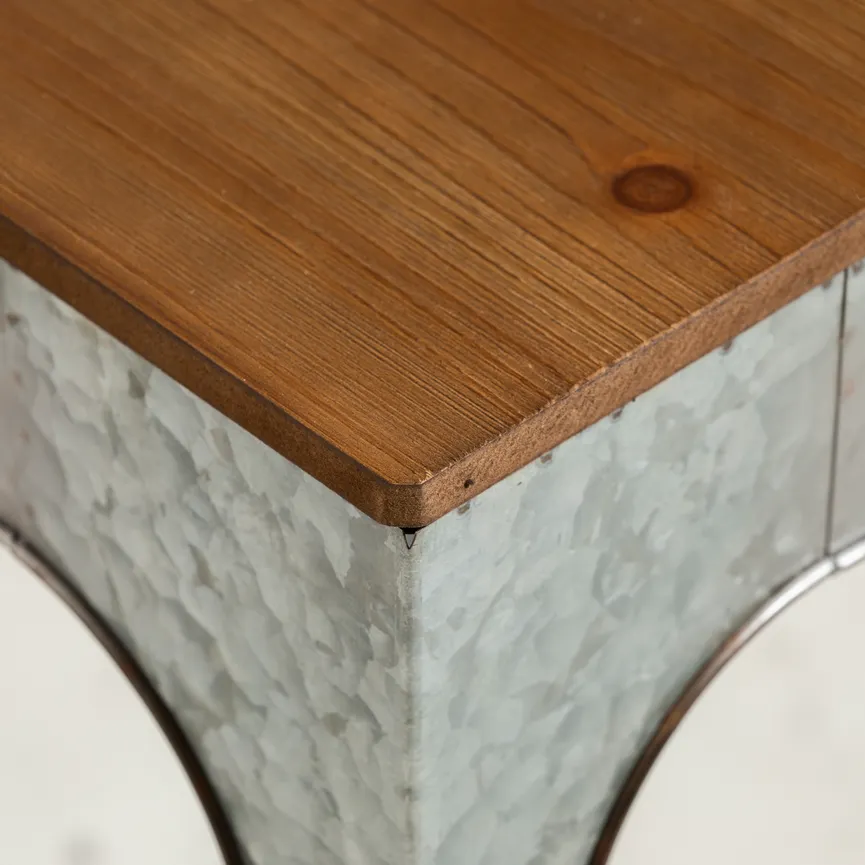 Beistelltisch L silber detail