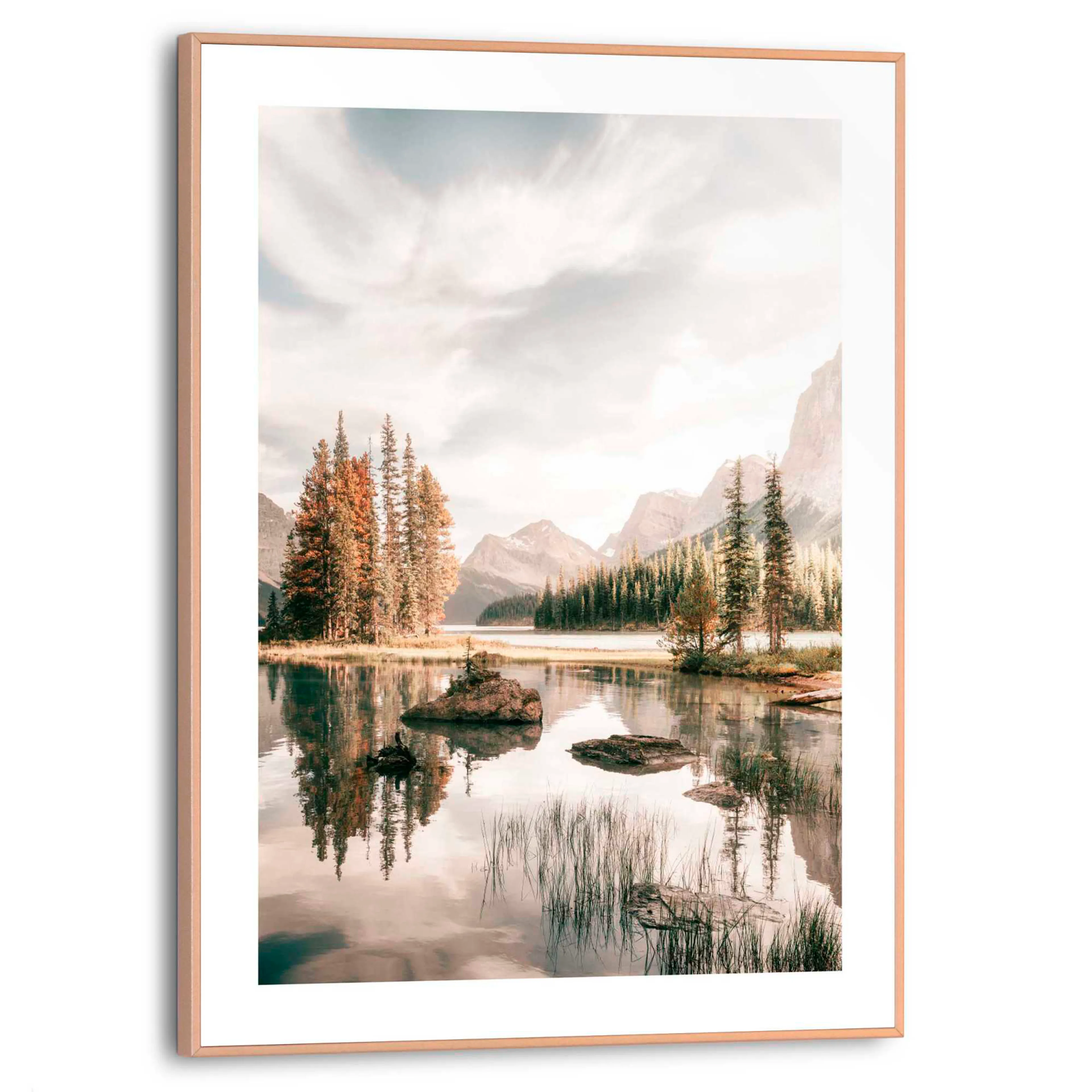 Wandbild 30 x 40 cm Bergsee