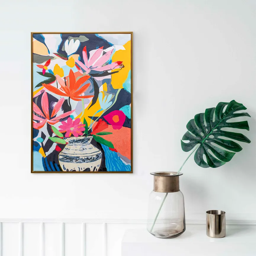 Bild gerahmt "Colorful Flower" milieu