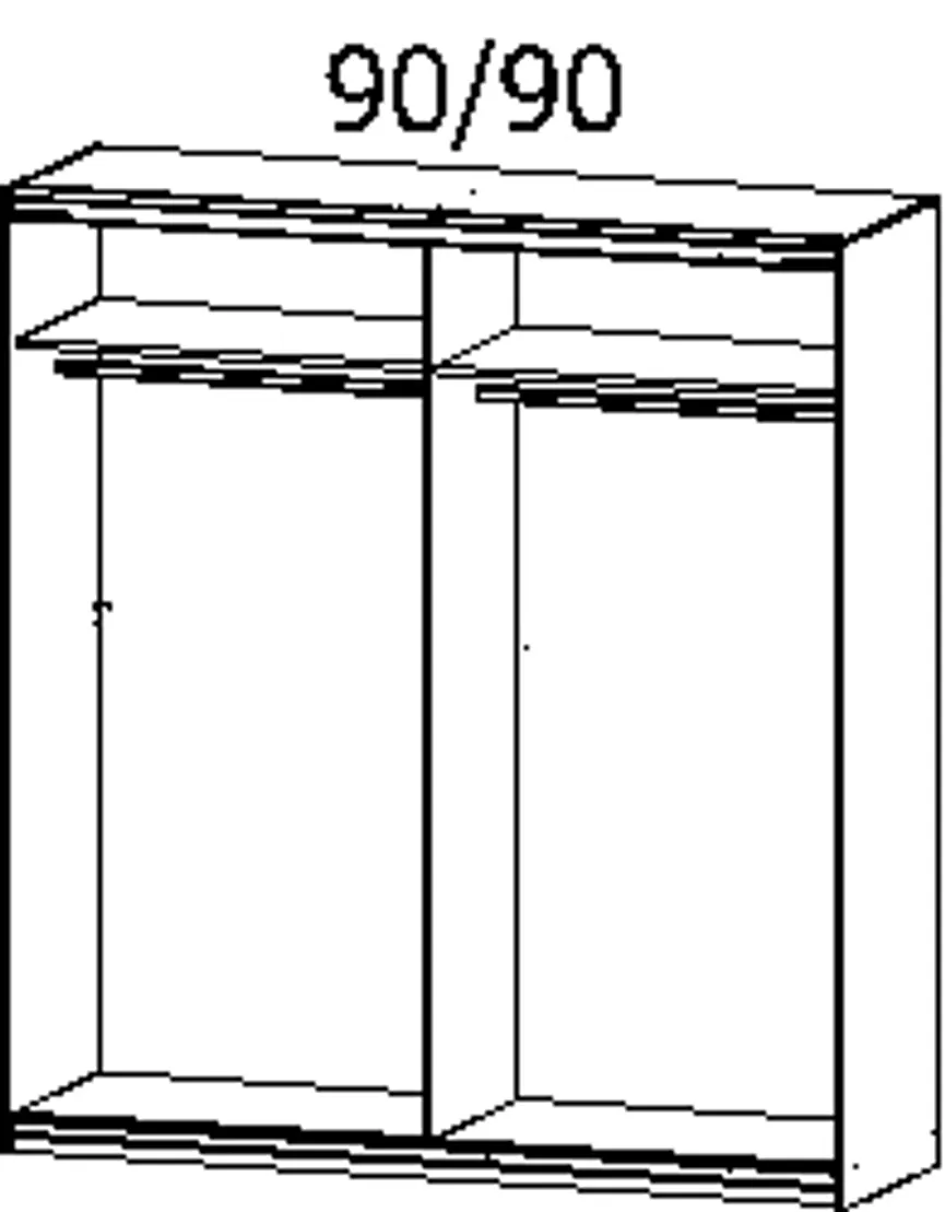 Schiebetürenschrank 2-trg. detail