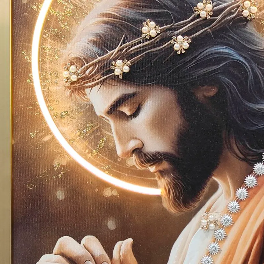 LED-Bild "Jesus" detail