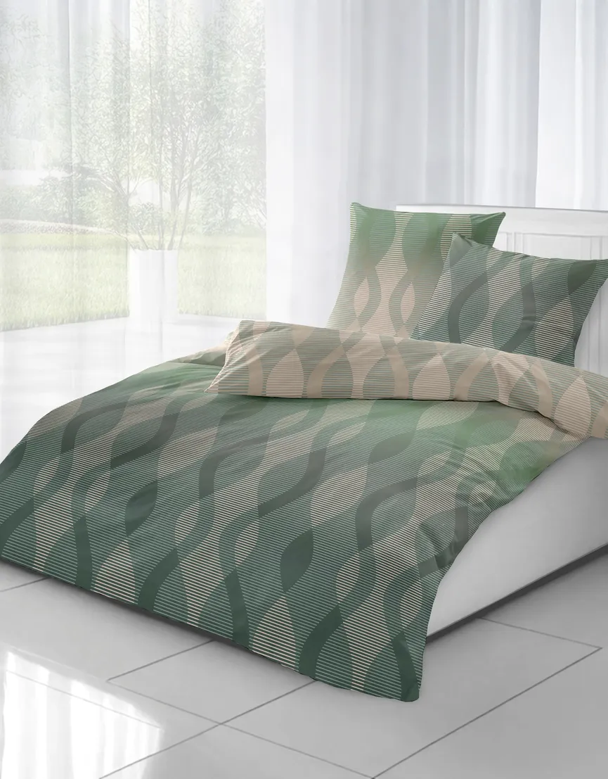 Biber-Bettw. Welle 135x200 milieu