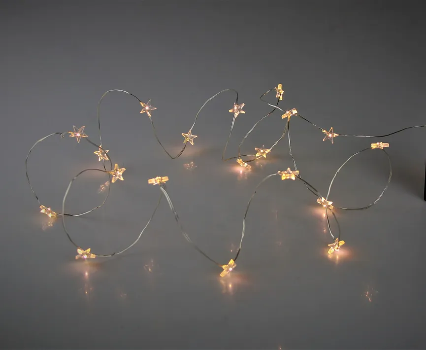 Drahtlichterk. "Sterne" 40LED detail