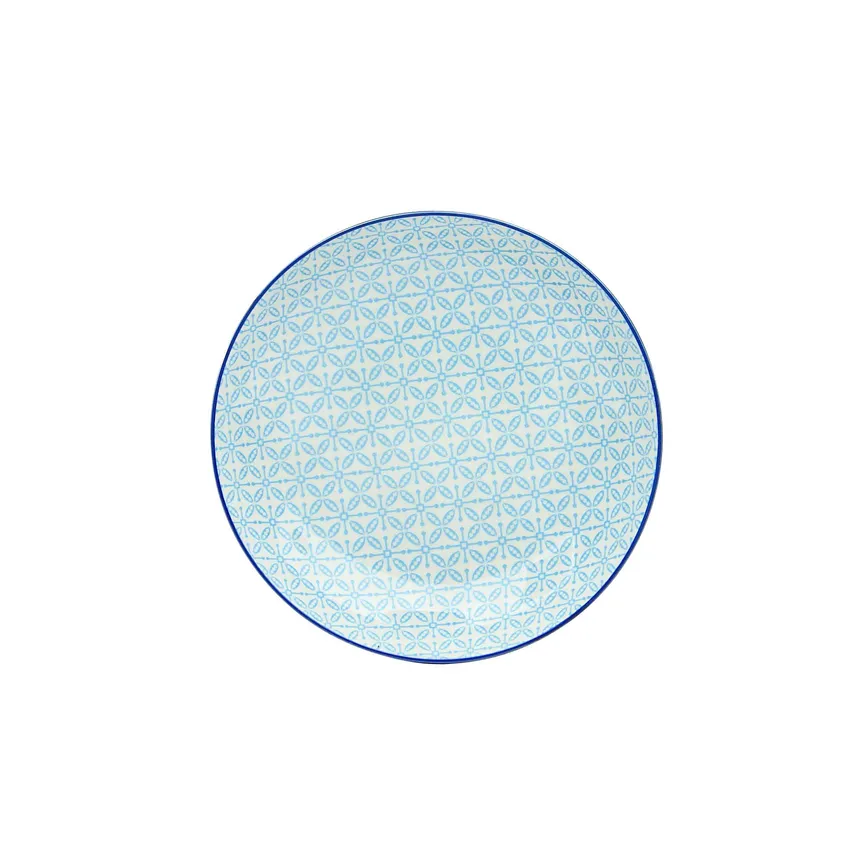 Suppenteller "Mediterran" blau detail
