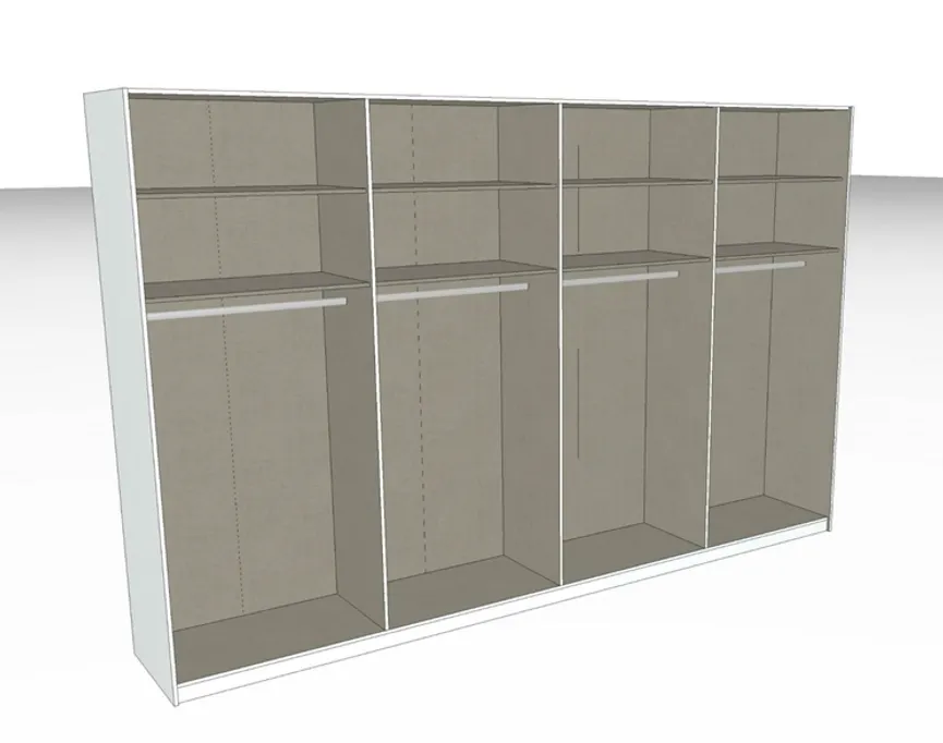 Schwebetürenschrank 4-trg. detail